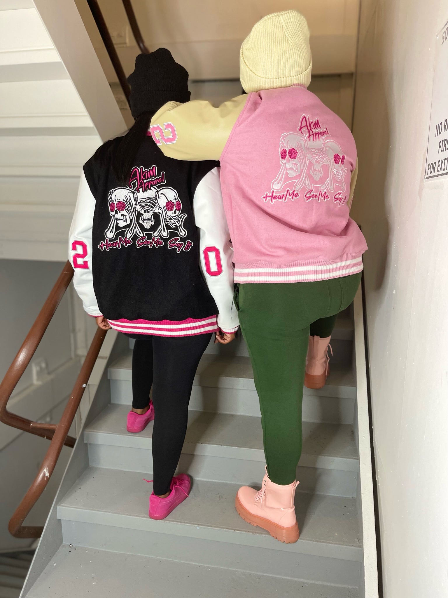 HEAR ME, SEE ME, SAY IT VARISTY JACKETS