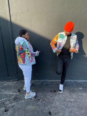 CUSTOM "WISH ME LUCK" PAINT JACKET