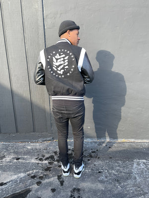 ZEBRA PRINT VARSITY JACKET