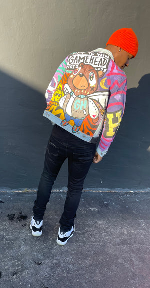 CUSTOM "GAMEHEAD YEEZY" EDITION PAINT JACKET