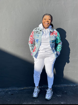 CUSTOM "WISH ME LUCK" PAINT JACKET